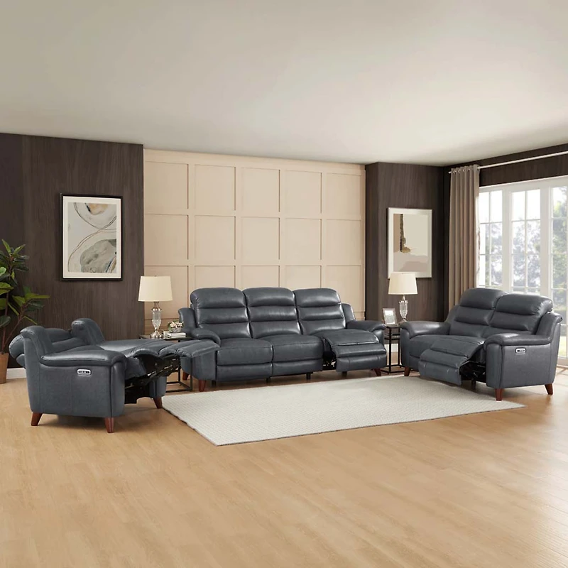 Amax Leather Dream Pad-Arm Sofa
