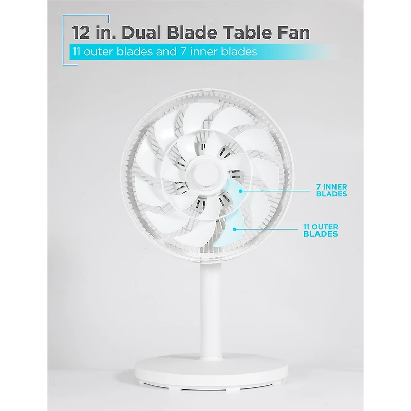 Black+Decker 12 " Dual Blade Table Fan