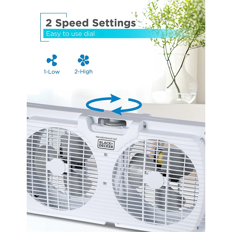 Black+Decker 9 " Dual Window Fan