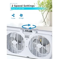Black+Decker 9 " Dual Window Fan