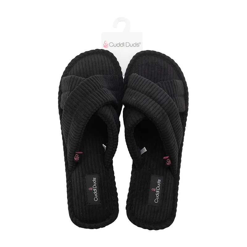 Cuddl Duds Womens Slip-On Slippers