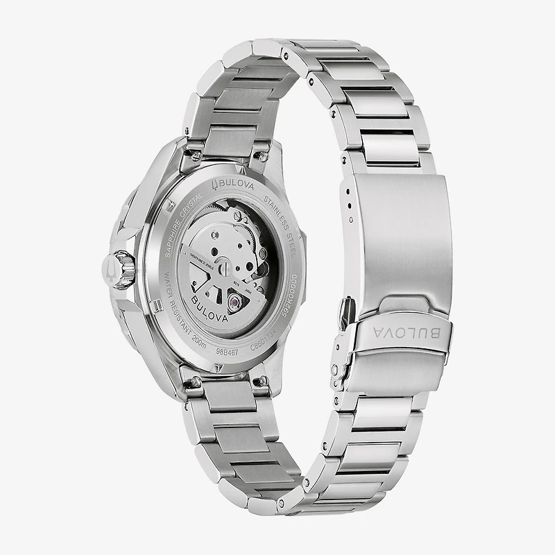 Bulova Mens Automatic Two Tone Stainless Steel Bracelet Watch 98b467