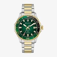 Bulova Mens Automatic Two Tone Stainless Steel Bracelet Watch 98b467