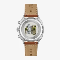 Bulova Mens Chronograph Brown Leather Strap Watch 96b482