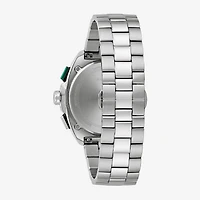 Bulova Racing Mens Chronograph Silver Tone Stainless Steel Bracelet Watch 98b468