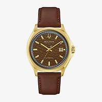 Bulova Classic Bul Mens Automatic Brown Stainless Steel Strap Watch 97b244