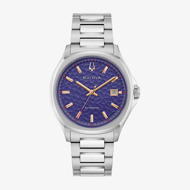 Bulova Classic Bul Mens Automatic Silver Tone Stainless Steel Bracelet Watch 96b484