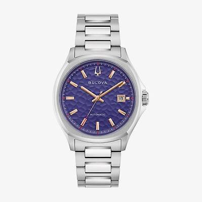 Bulova Classic Bul Mens Automatic Silver Tone Stainless Steel Bracelet Watch 96b484