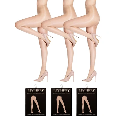 LECHERY 3 Pairs Of Glossy Sheer Tights 3-pc. 20 Denier Pantyhose