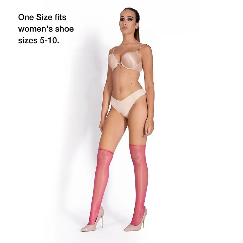 LECHERY Lustrous Sheer Knee-Highs Womens 2 Pair Knee High Socks