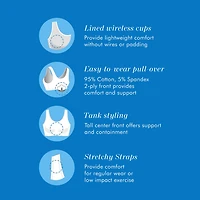 Bestform Tank Style Cotton Comfort Bra 3pk - 5009012PP