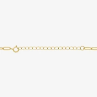 Womens Lab Created White Sapphire 14K Gold Over Silver Star 16 Inch Pendant Necklace