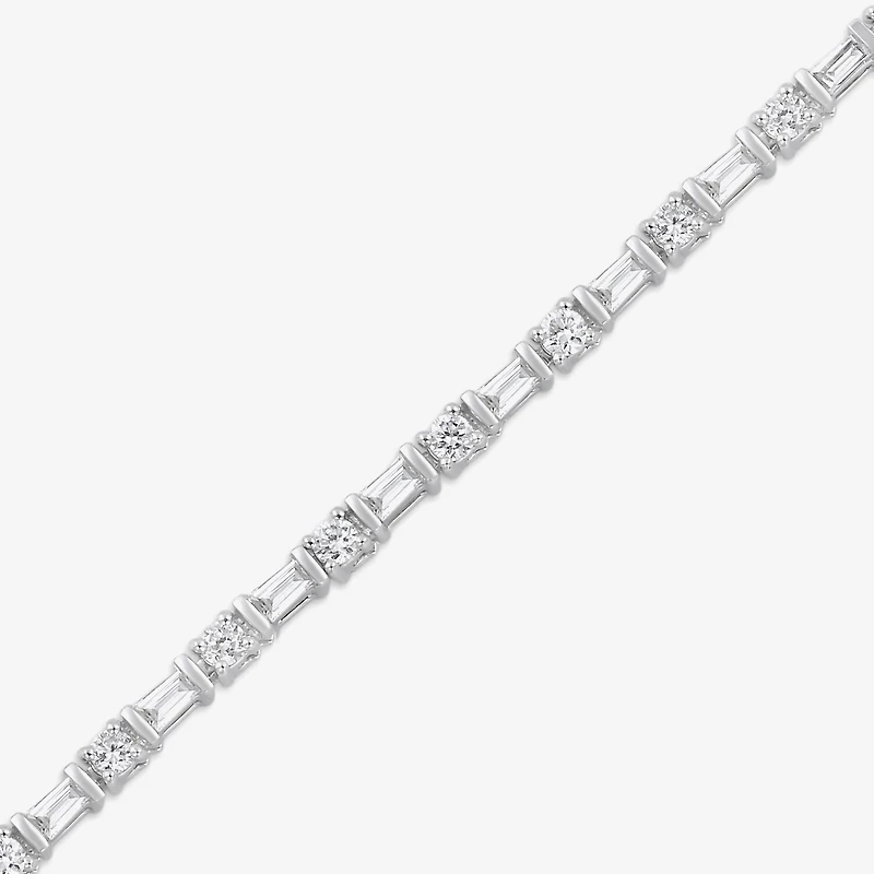 Womens 1 CT. T.W. Lab Grown White Diamond 10K Gold Tennis Bracelet
