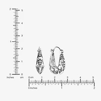 Womens Sterling Silver 20.3mm Hoop Earrings