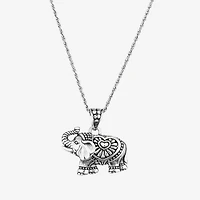 Womens Sterling Silver 18 Inch Pendant Necklace