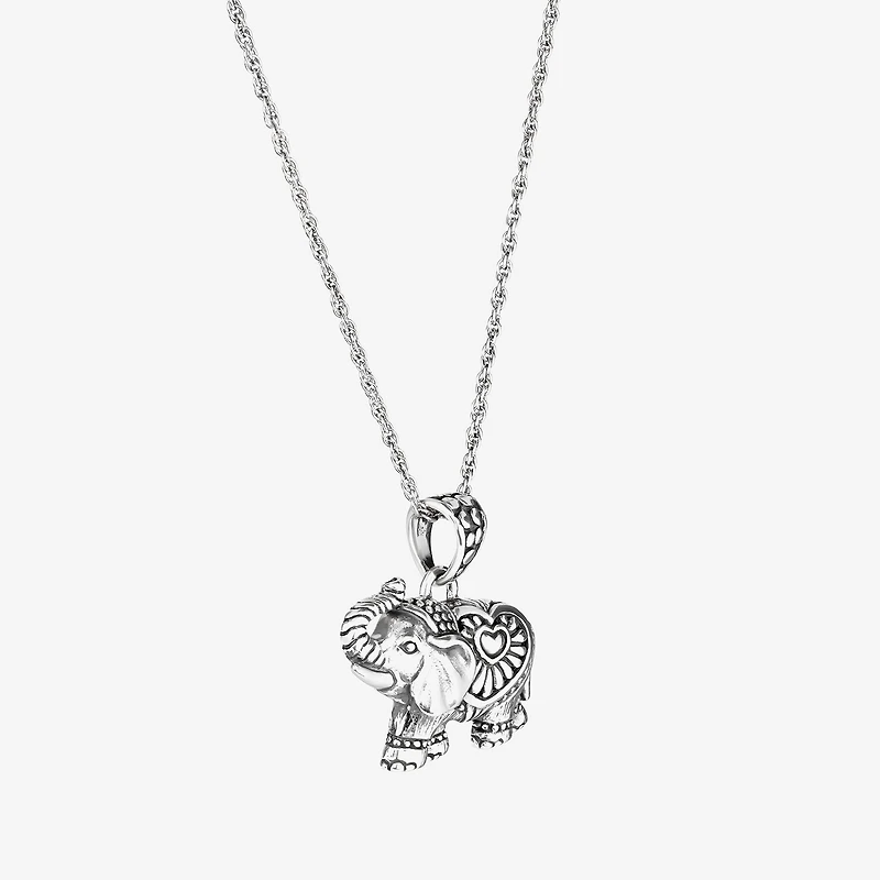 Womens Sterling Silver 18 Inch Pendant Necklace