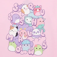 Little & Big Kid Girls Crew Neck Short Sleeve Regular Fit Squishmallows Graphic T-Shirt