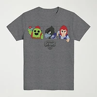 Brawl Stars Little & Big Kid Boys Crew Neck Short Sleeve Regular Fit Graphic T-Shirt