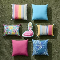 Outdoor Oasis 20"X 20" Stripe Print Square Throw Pillow