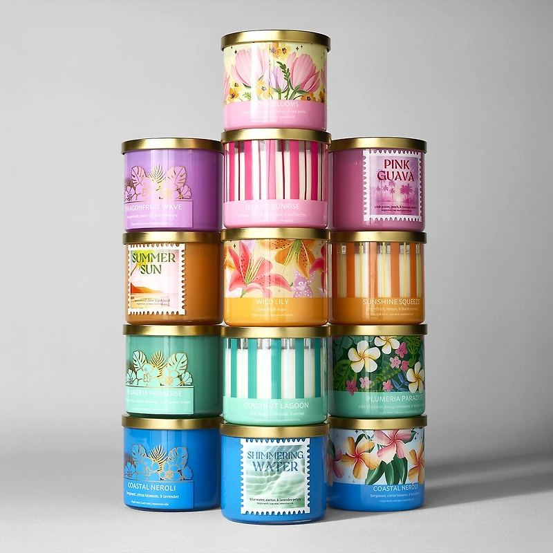 Distant Lands 14oz Pink Guava 3-Wick Scented Jar Candle