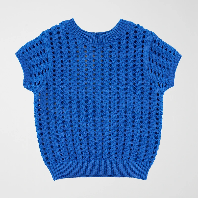 RM Rebecca Minkoff Womens Crew Neck Short Sleeve Pullover Sweater