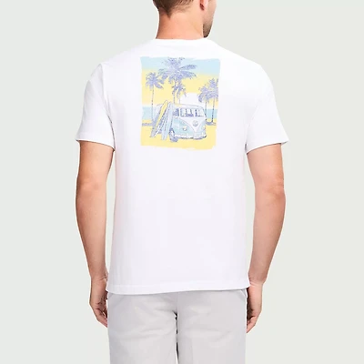 IZOD Saltwater Soft Wash Mens Crew Neck Short Sleeve Classic Fit Graphic T-Shirt