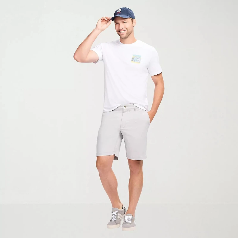 IZOD Saltwater Soft Wash Mens Crew Neck Short Sleeve Classic Fit Graphic T-Shirt