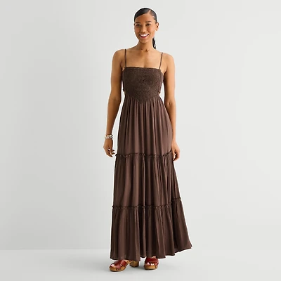 Forever 21 Womens Juniors Square Neck Sleeveless Maxi Dress