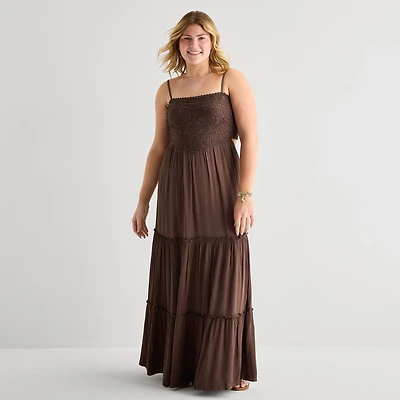 Forever 21 Womens Juniors Plus Sleeveless Maxi Dress