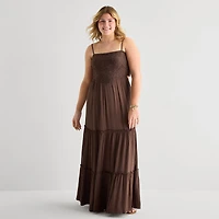 Forever 21 Womens Juniors Plus Sleeveless Maxi Dress