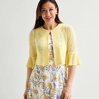 Perceptions Womens Floral Jacket Dress