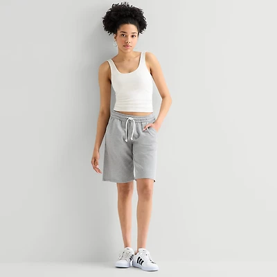 Arizona Womens Mid Rise Juniors Active Pull-On Short