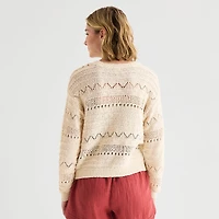 a.n.a Womens Crew Neck Long Sleeve Pullover Sweater