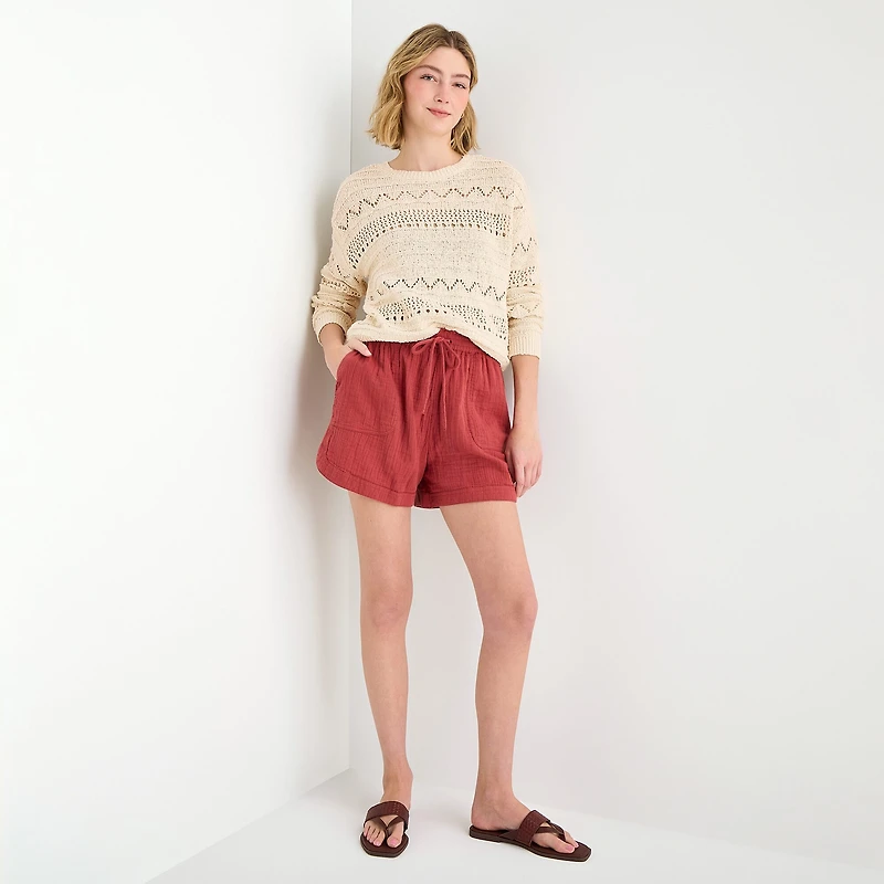 a.n.a Womens Crew Neck Long Sleeve Pullover Sweater