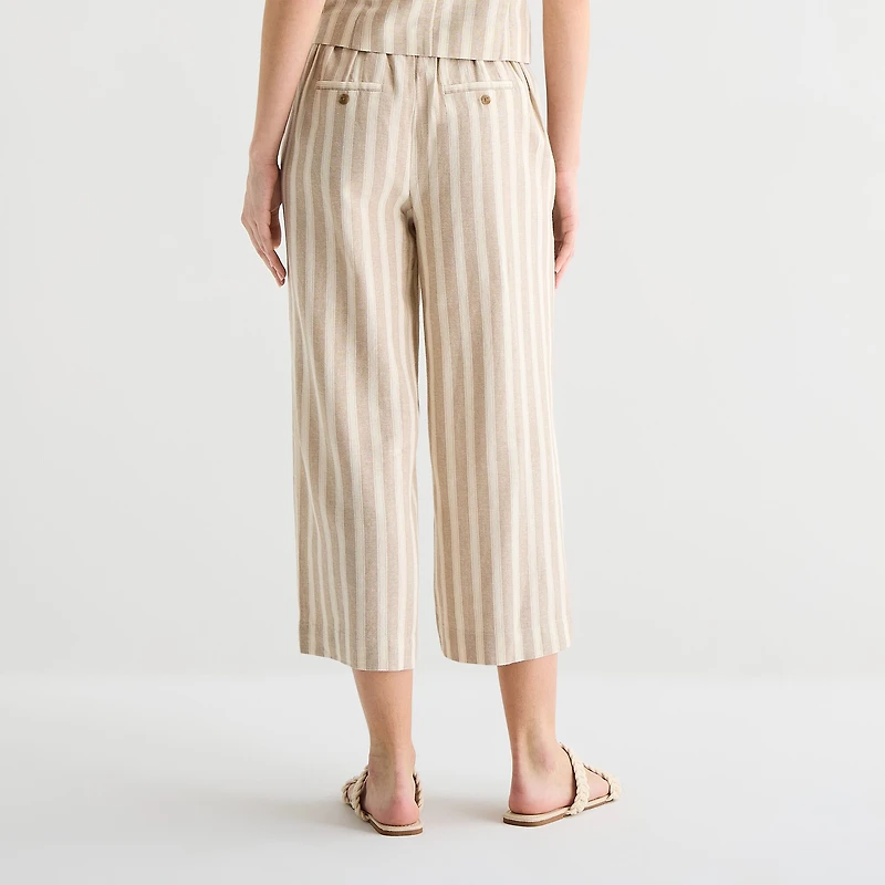 a.n.a Womens Wide Leg High Rise Cropped Pant