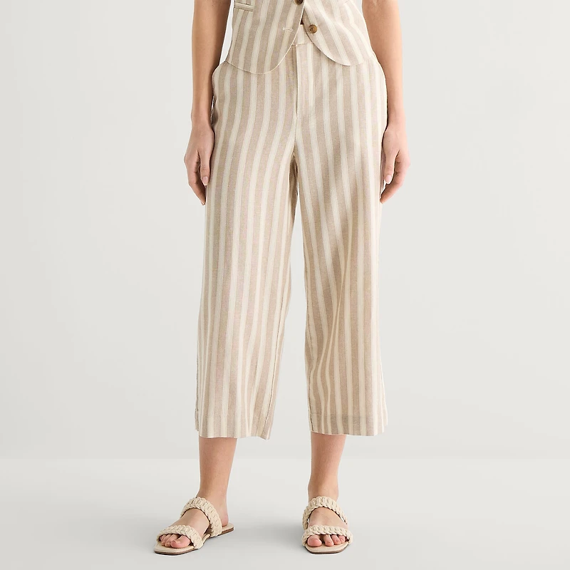 a.n.a Womens Wide Leg High Rise Cropped Pant