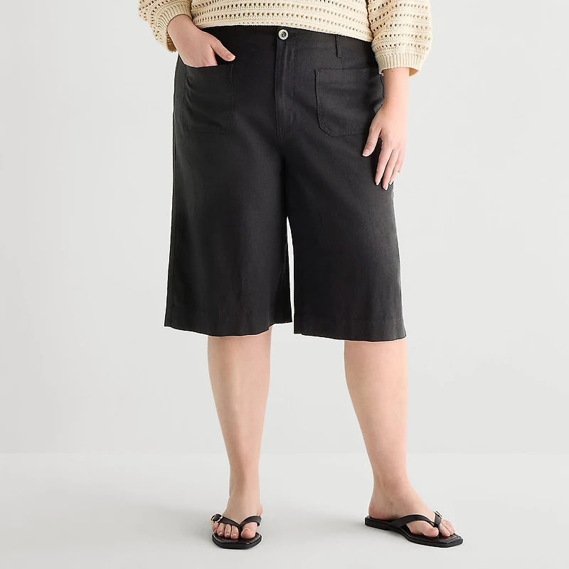 a.n.a Womens Plus Culotte Pant