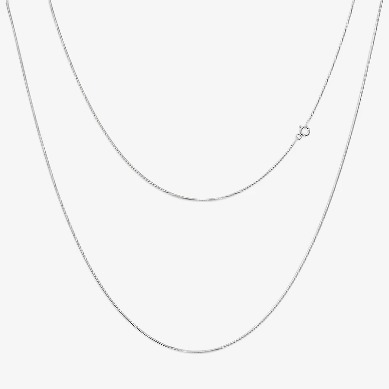 Silver Reflections Pure Silver Over Brass 18-24" Snake Chain Necklace