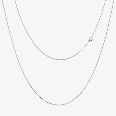 Silver Reflections Pure Silver Over Brass 18-24" Snake Chain Necklace