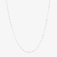 Silver Treasures Made Italy Sterling 16-20" Mirror Chain Necklace