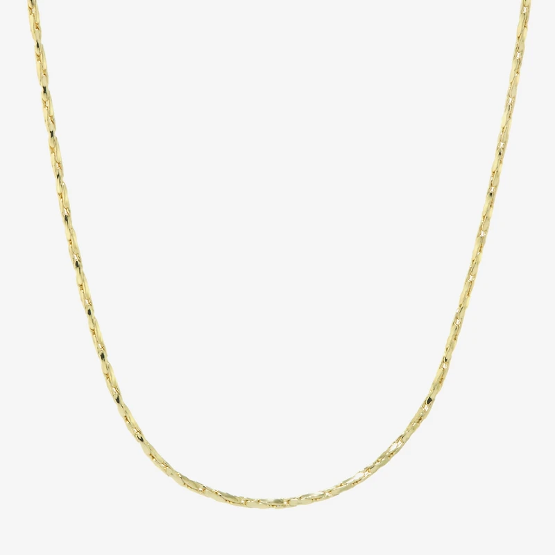 Silver Reflections 24K Gold Over Brass 18-30" Chain Necklace