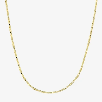 Silver Reflections 24K Gold Over Brass 18-30" Chain Necklace