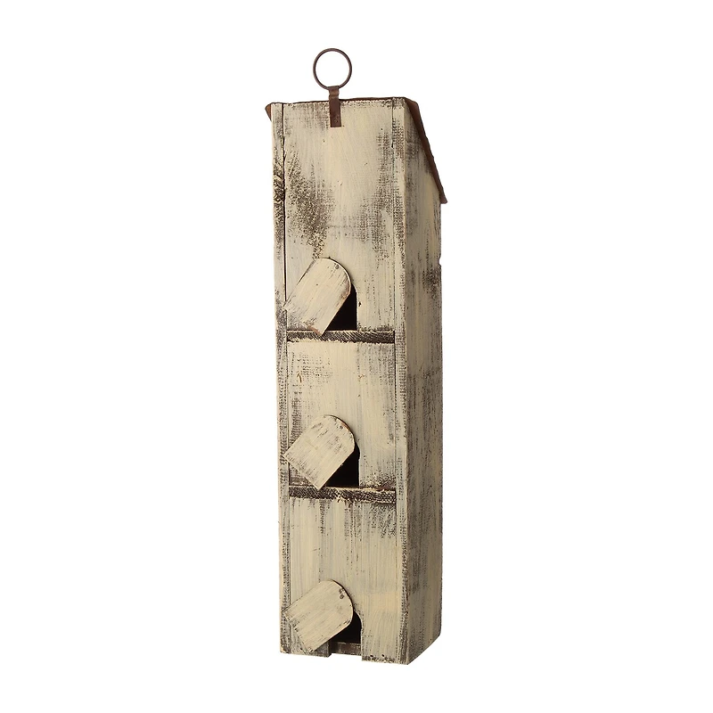 Glitzhome 18in Distressed Solid Wood Bird House