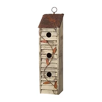 Glitzhome 18in Distressed Solid Wood Bird House
