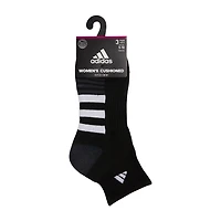 adidas Cushioned Womens 3 Pair Quarter Ankle Socks