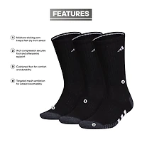 adidas Cushioned Mens 3 Pair Crew Socks