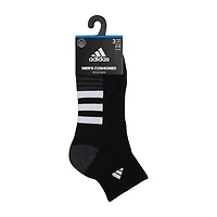 adidas Cushioned Mens 3 Pair Quarter Ankle Socks