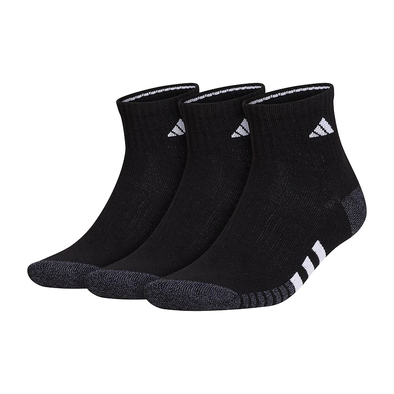 adidas Cushioned Mens 3 Pair Quarter Ankle Socks