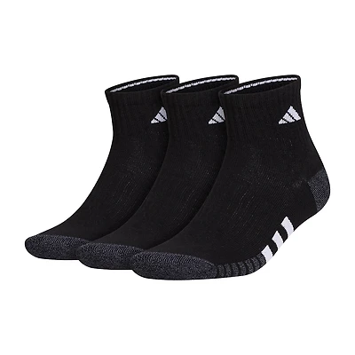 adidas Cushioned Mens 3 Pair Quarter Ankle Socks
