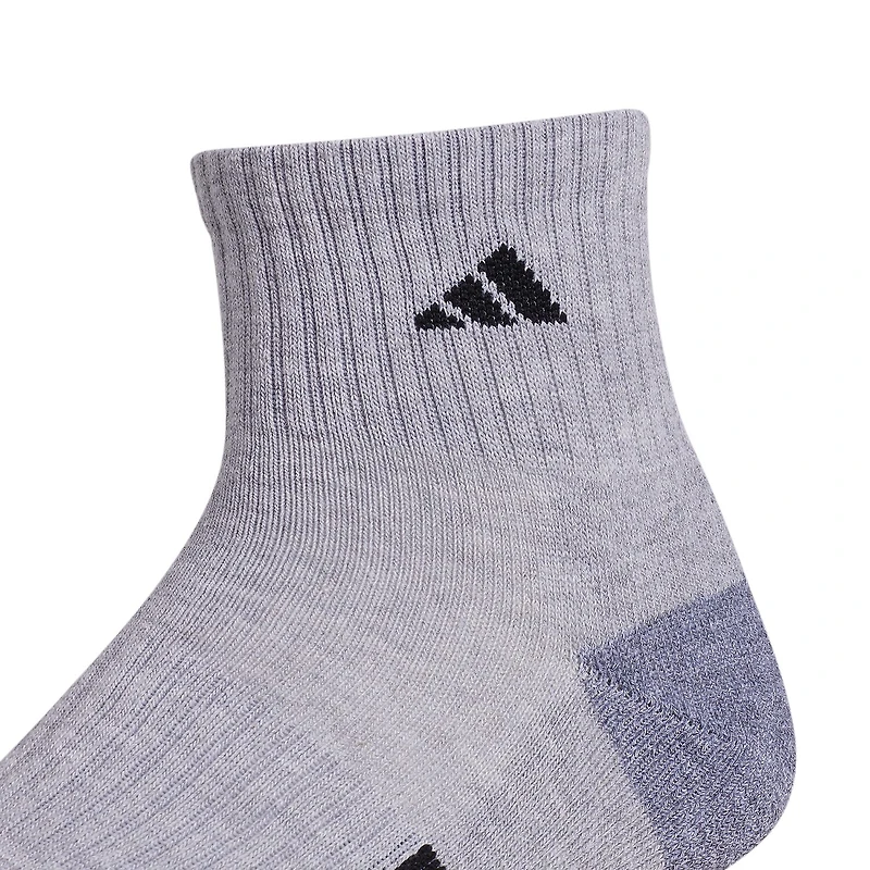 adidas Cushioned Mens 3 Pair Quarter Ankle Socks